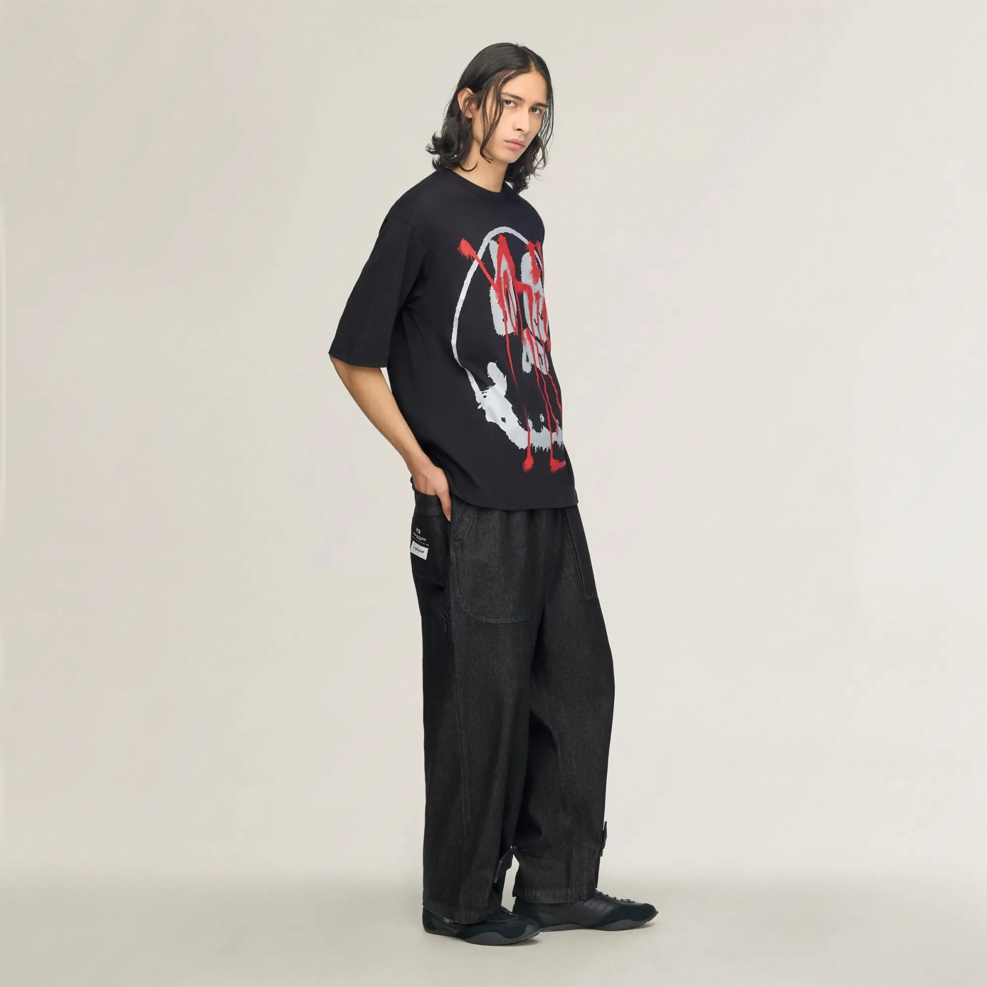 Áo Adidas Y-3 Chito Graphic Short Sleeve Tee 'Black' KR1062 - Ảnh 5