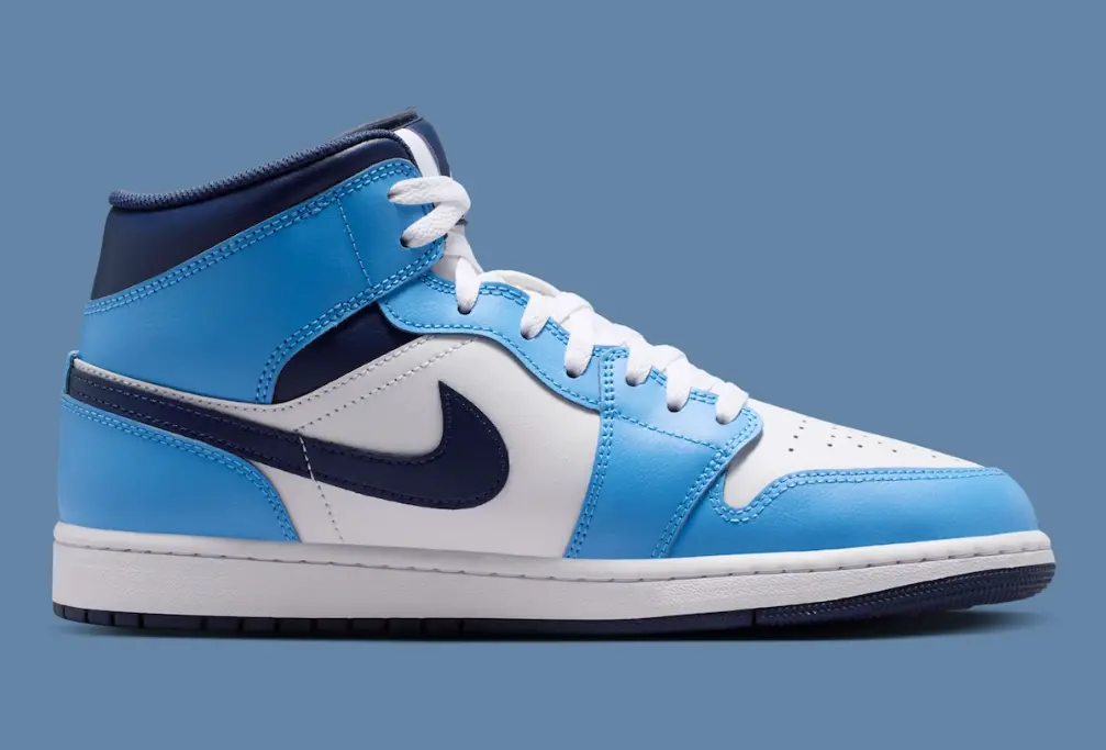 Alternative view of Giày Nike Air Jordan 1 Mid 'Blue Midnight Navy' DQ8426-405
