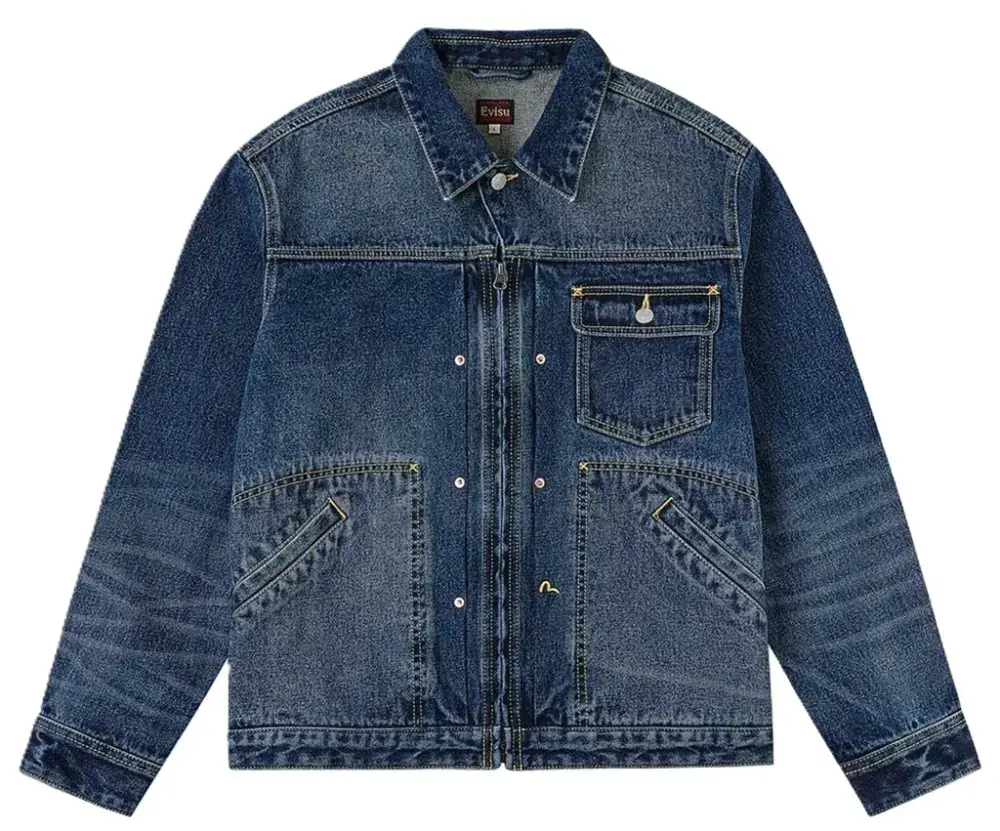 Áo Evisu Sand Washed Crocodile 2ESEJM6DJ6101RXDN