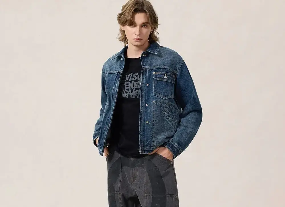 Alternative view of Áo Evisu Sand Washed Crocodile 2ESEJM6DJ6101RXDN