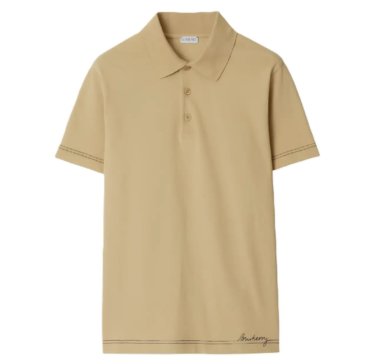Áo Burberry Logo-embroidered Polo 'Beige' 8090489
