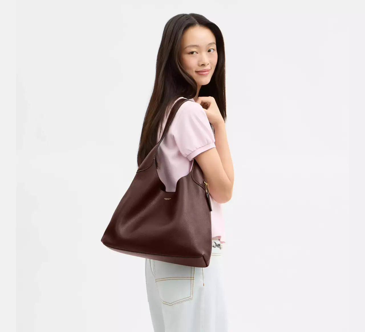Alternative view of Túi Coach Brooklyn Shoulder Bag 34 'Brown' CCU00-B4MPL