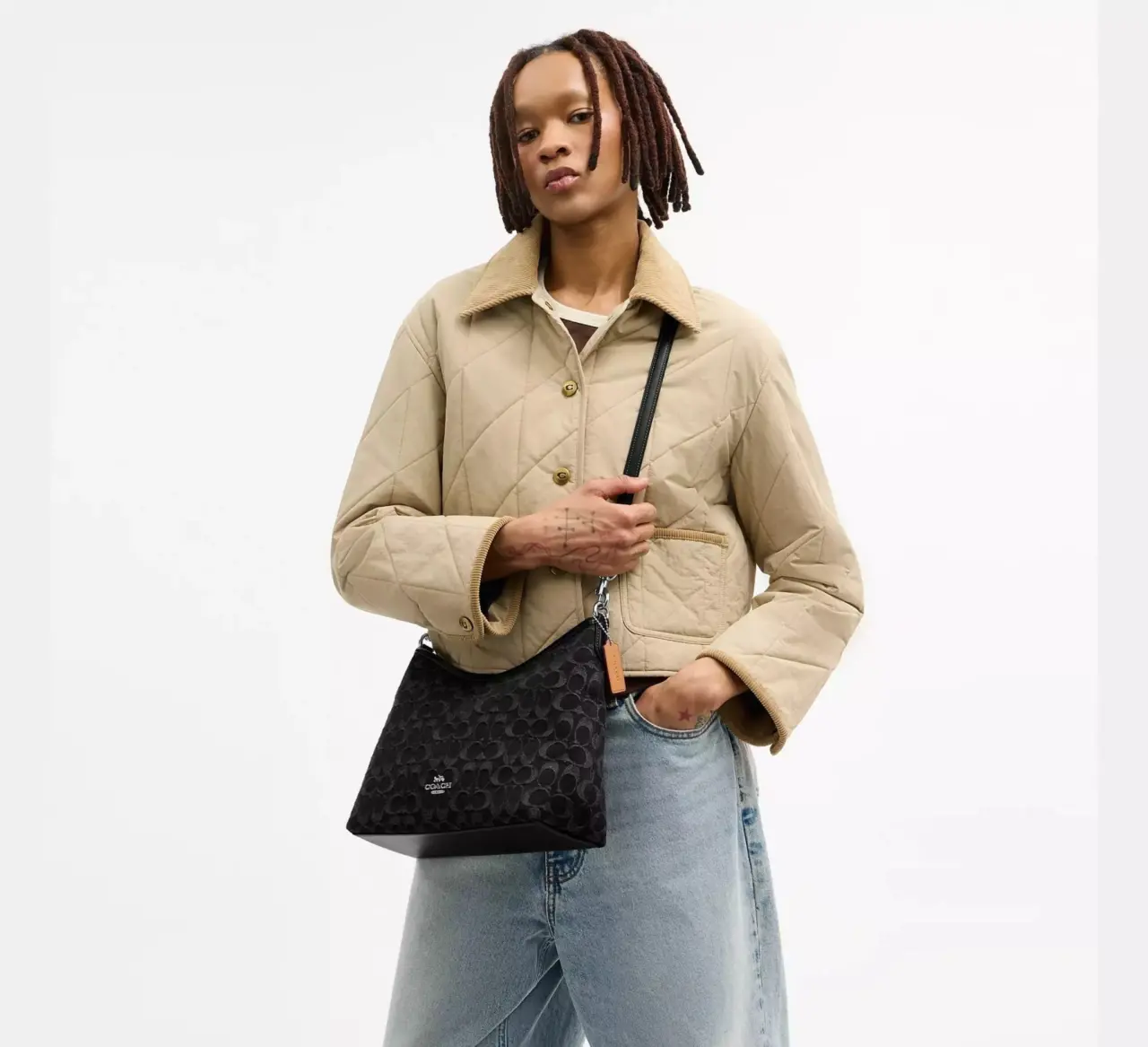 Alternative view of Túi Coach Laurel Shoulder Bag 'Black' CDE44-SVBK