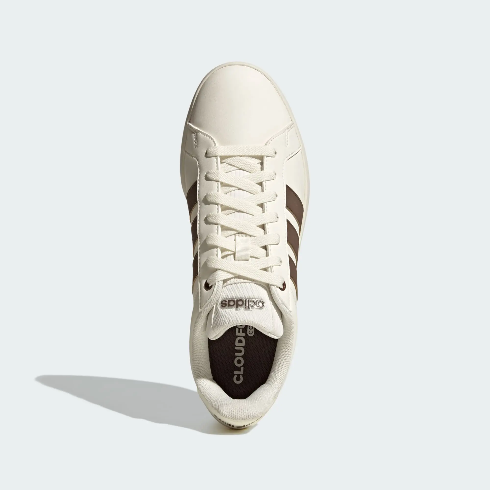 Alternative view of Giày Adidas Grand Court Base 3.0 'White Brown' KK4826