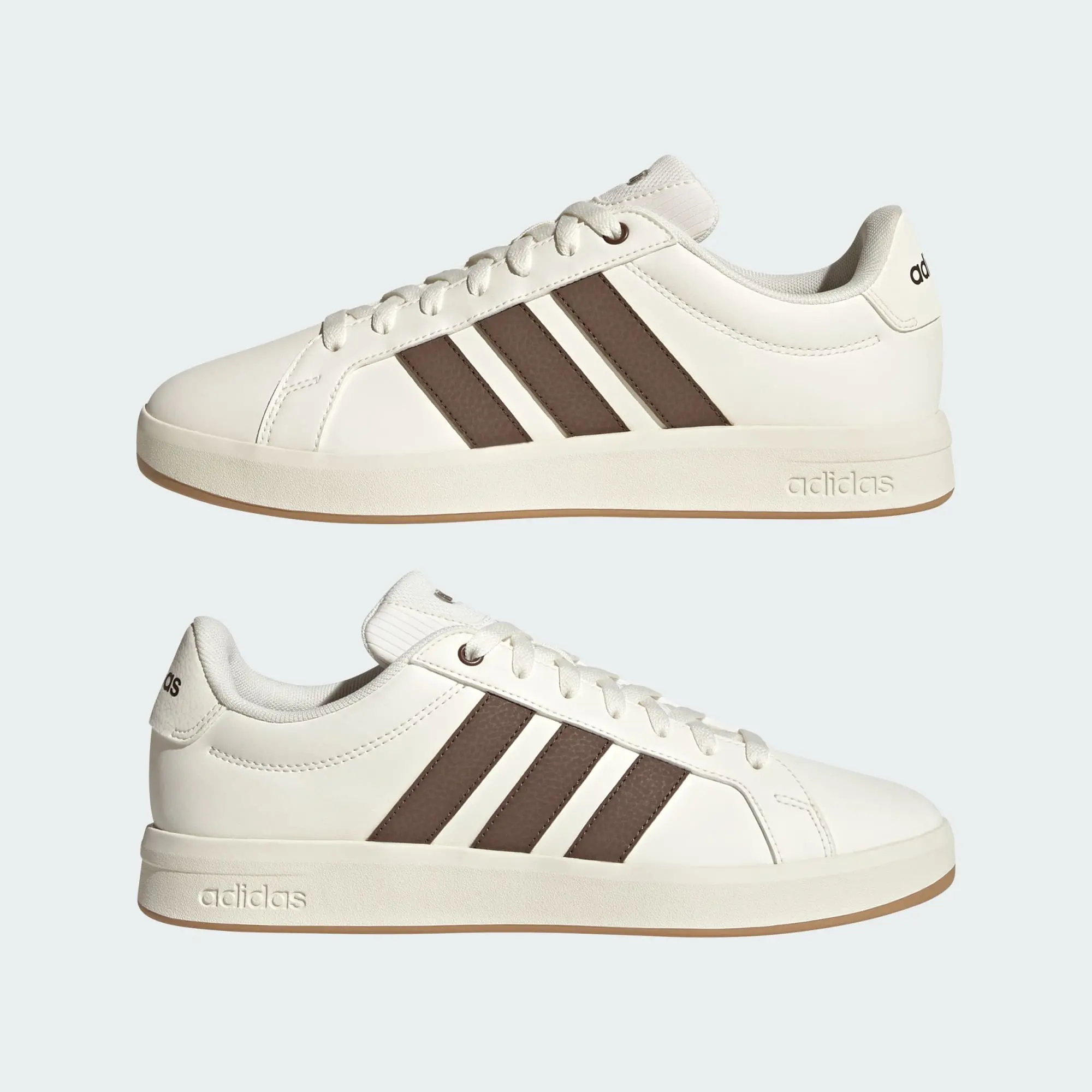 Giày Adidas Grand Court Base 3.0 'White Brown' KK4826 - Ảnh 6