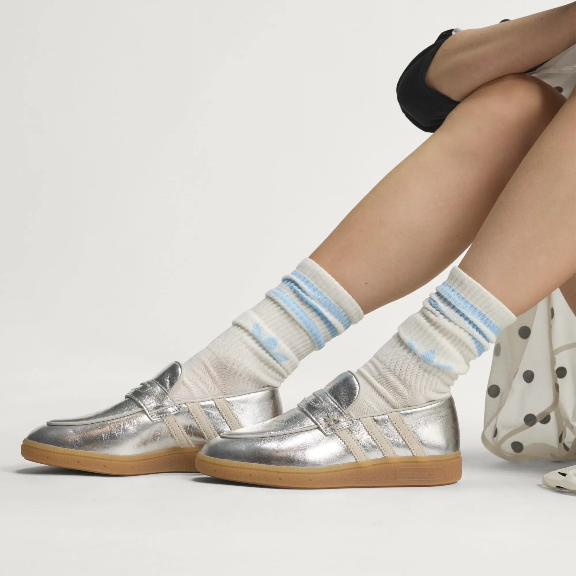 Alternative view of Giày Adidas Handball Spezial Loafer 'Silver Metallic' KK2787