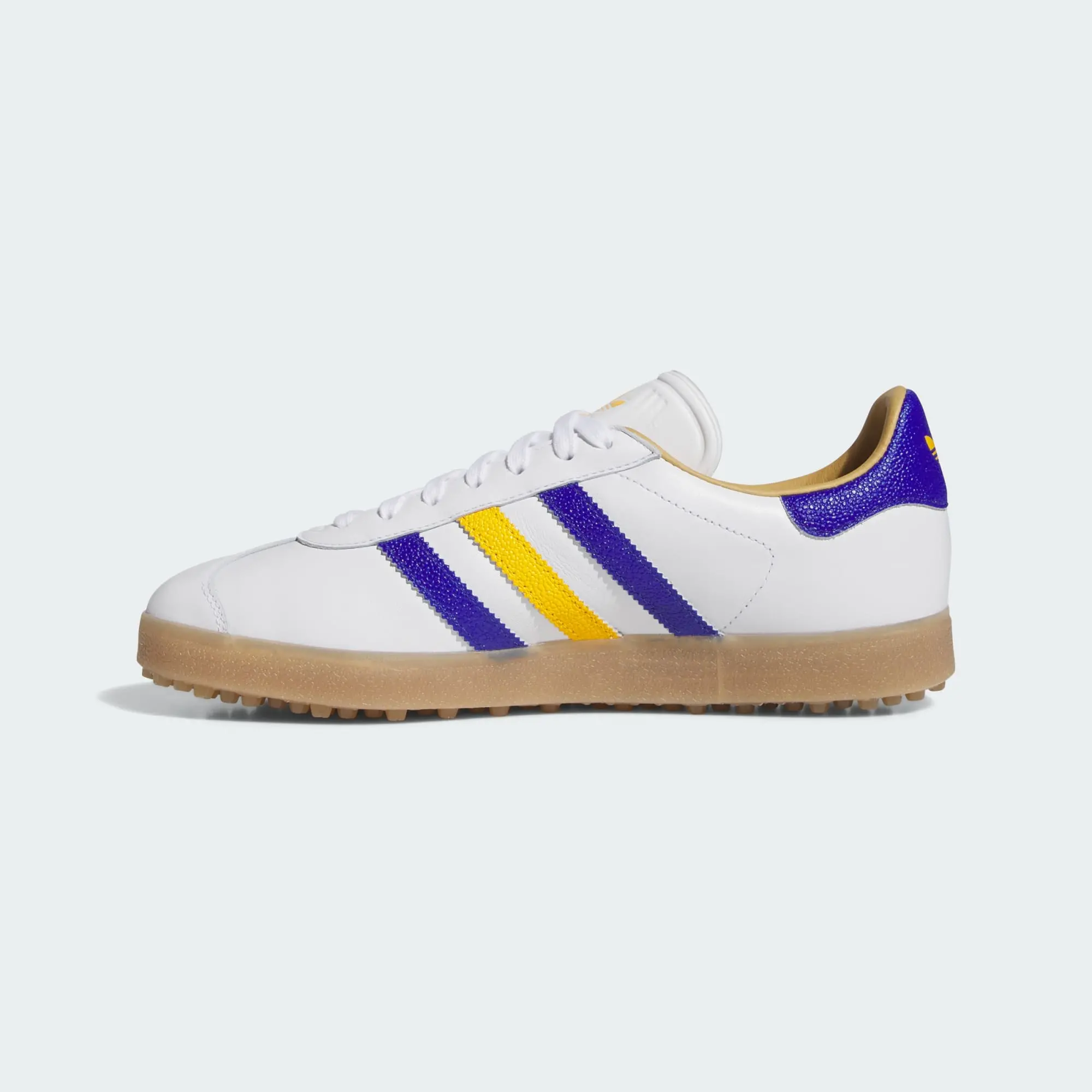 Giày Adidas Gazelle Leather Spikeless 'White Blue' JR6700 - Ảnh 5