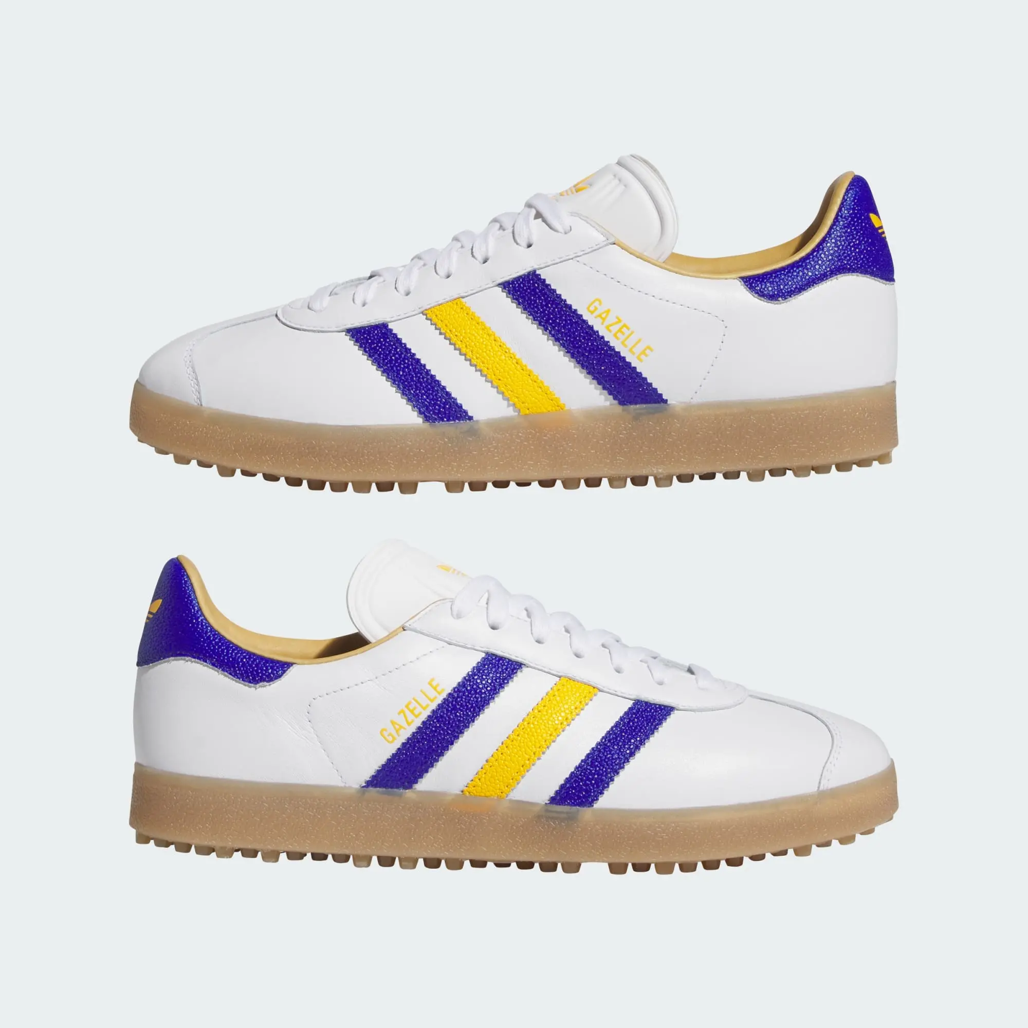 Giày Adidas Gazelle Leather Spikeless 'White Blue' JR6700 - Ảnh 6