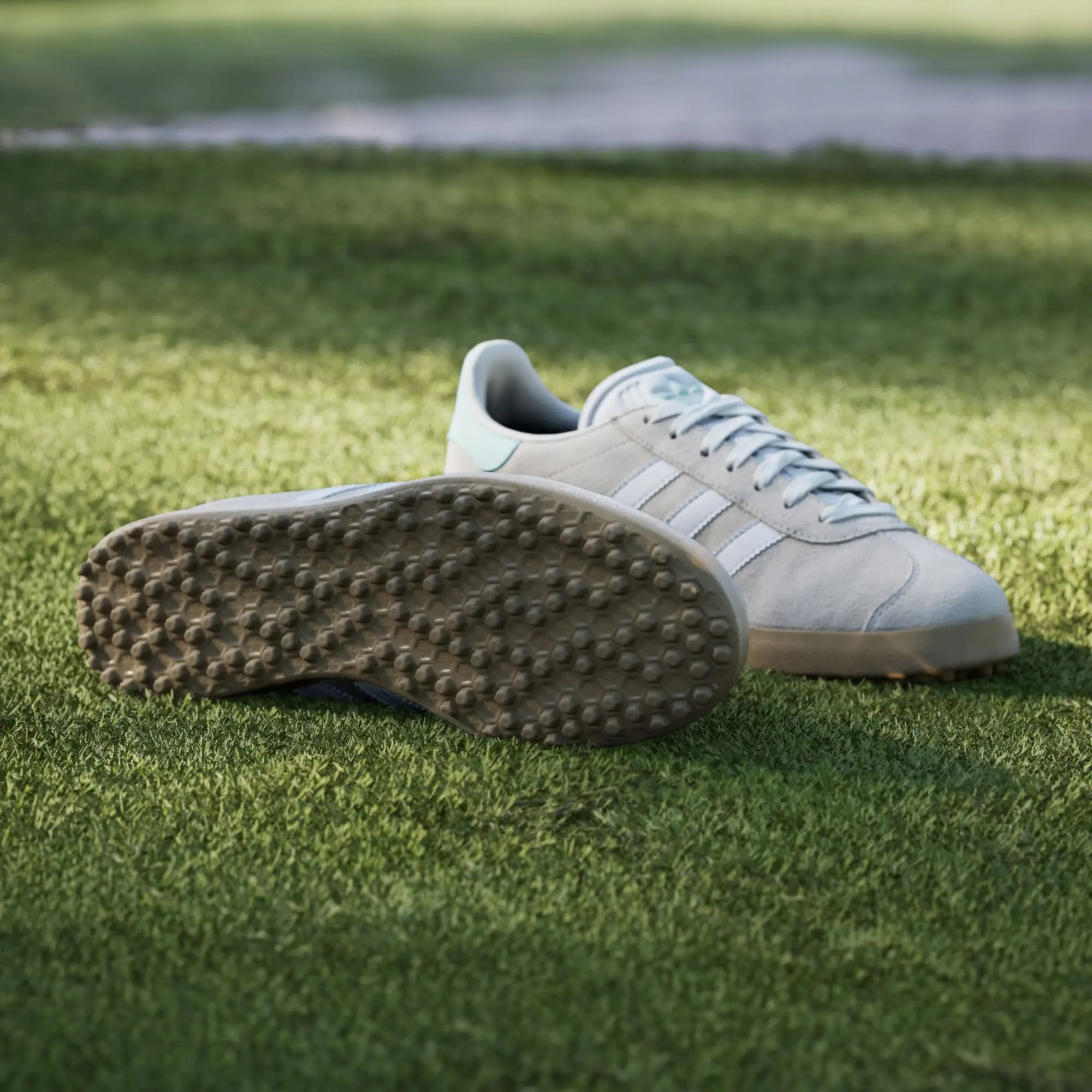Alternative view of Giày Adidas Gazelle Spikeless 'White Clear Mint' HP7075