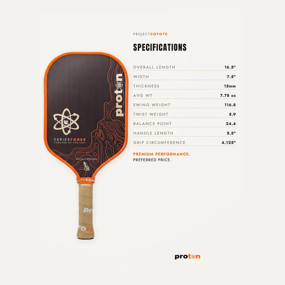 Vợt Pickleball Proton Project Coyote Elongated 'Orange' - Ảnh 6