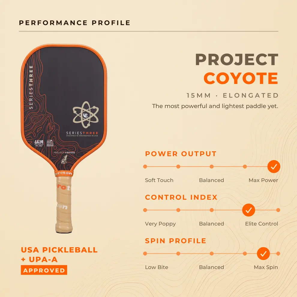 Vợt Pickleball Proton Project Coyote Elongated 'Orange' - Ảnh 3