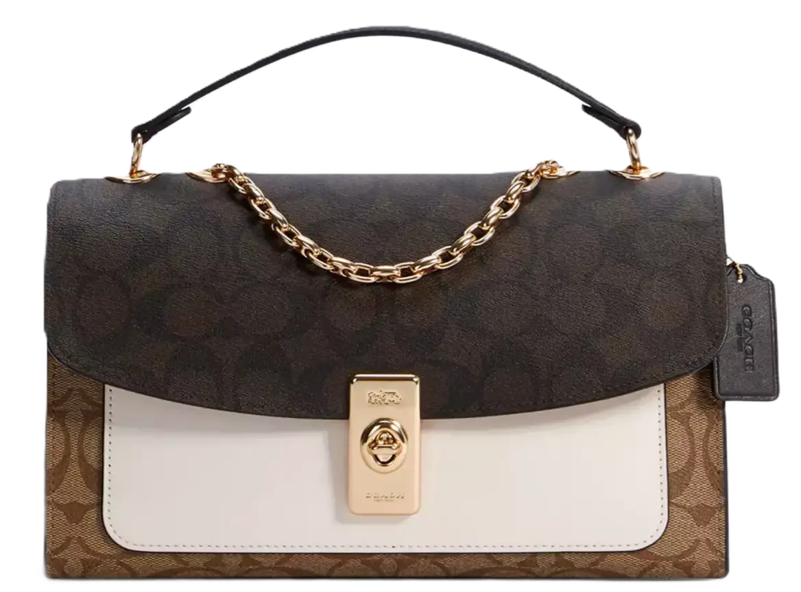 Túi Coach Lane Blocked Canvas 'Black Beige' C1539-IMNOX