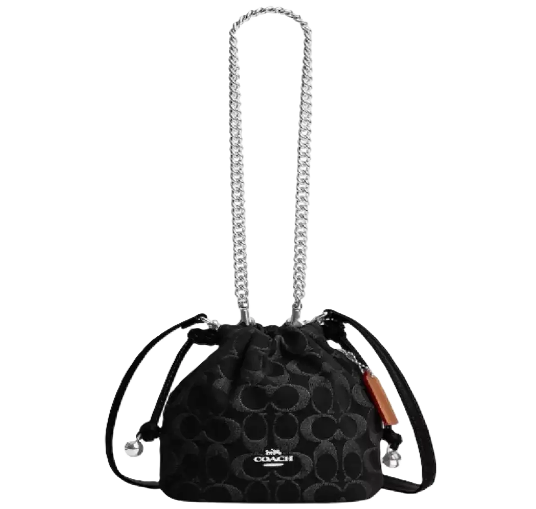 Túi Coach Faye Mini Drawstring Bag ‘Black’ CCZ45-SVBK