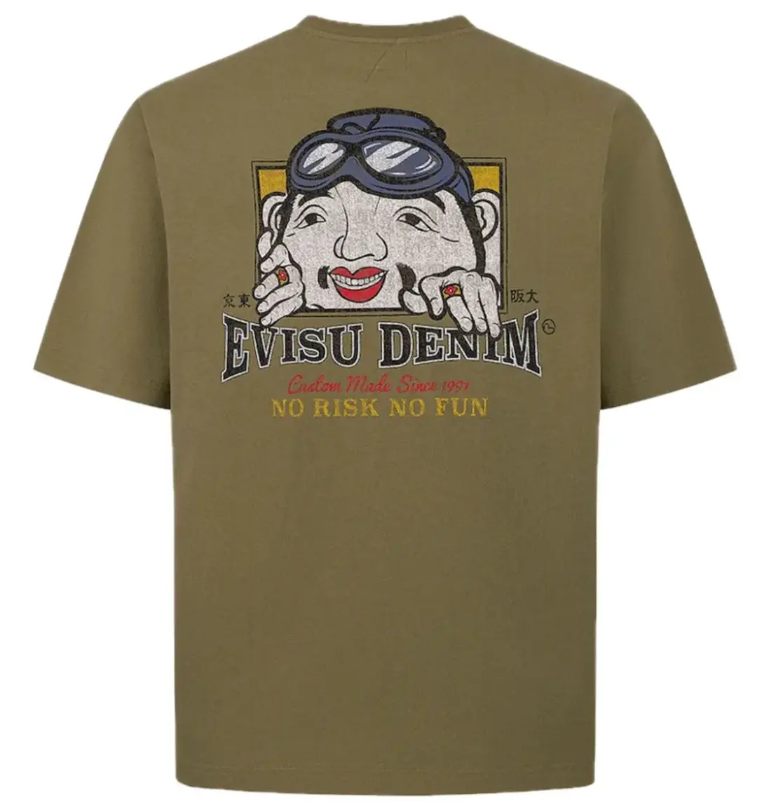 Áo Evisu Adventure Godhead Print ‘Khaki’ 2ESHTM5TS7020RXCT