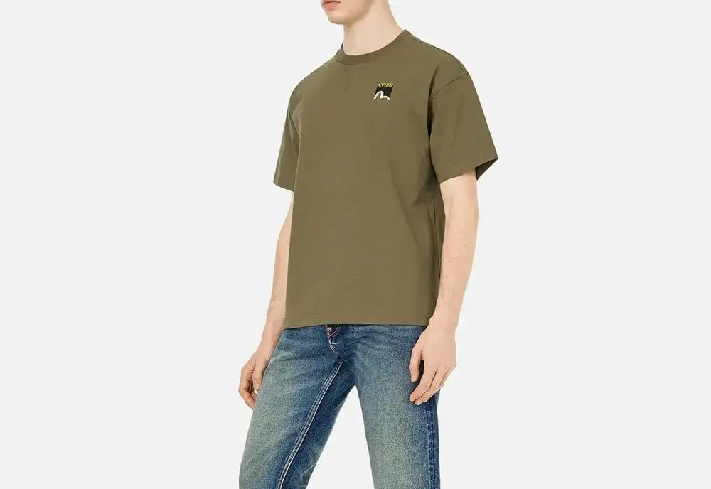 Áo Evisu Adventure Godhead Print ‘Khaki’ 2ESHTM5TS7020RXCT - Ảnh 3
