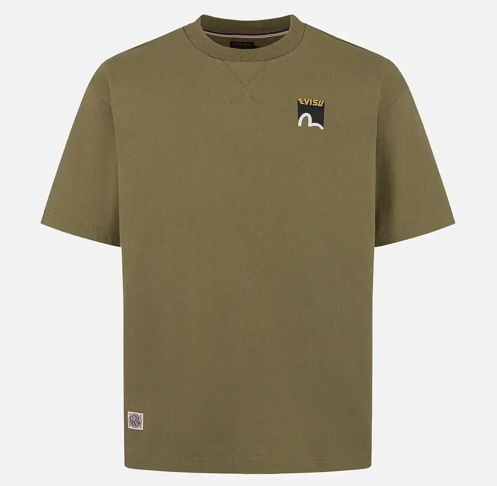 Áo Evisu Adventure Godhead Print ‘Khaki’ 2ESHTM5TS7020RXCT - Ảnh 4