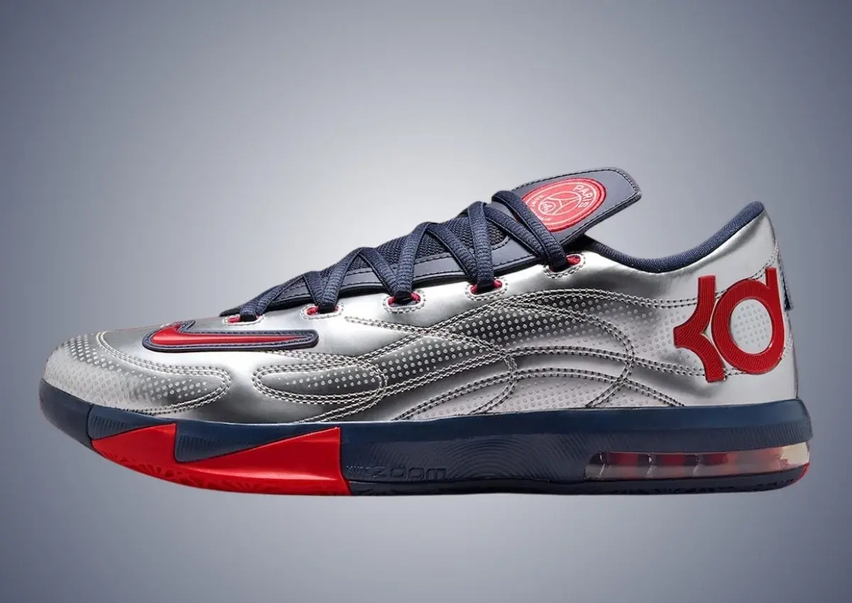 Alternative view of Giày Nike KD 6 'Metallic Silver Navy' IU0593-001