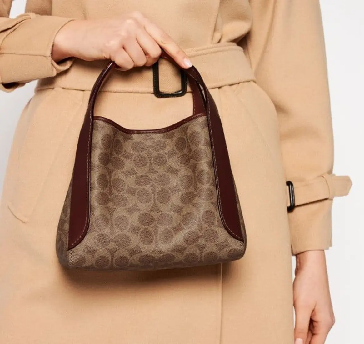 Alternative view of Túi Coach Hadley Signature Shoulder Hobo 'Brown' 79251-B4NQ4