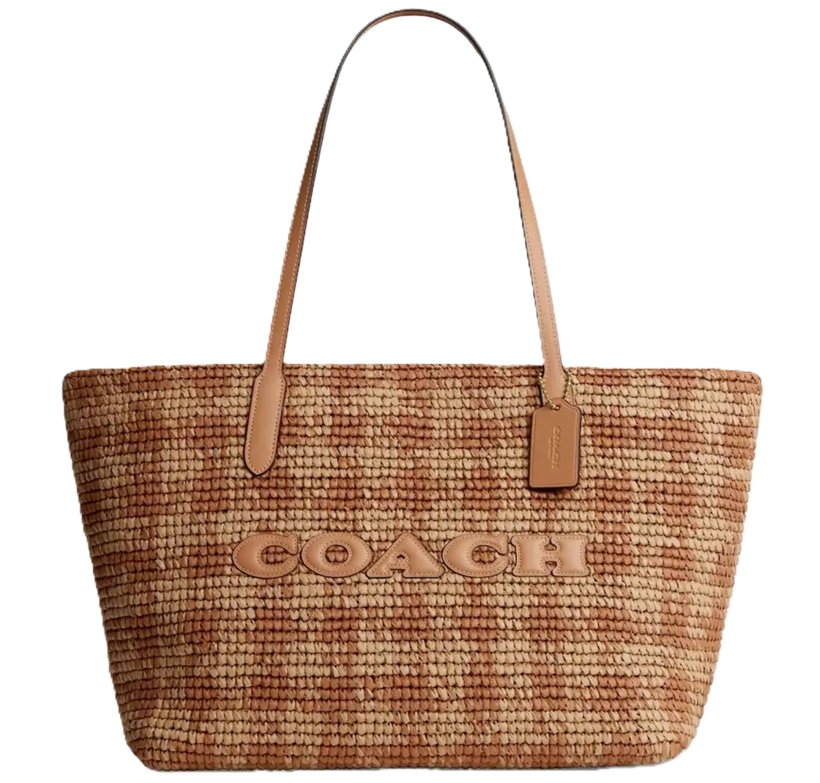 Túi Coach City Tote Bag Gingham Print 'Tan' CES22-IMTN2