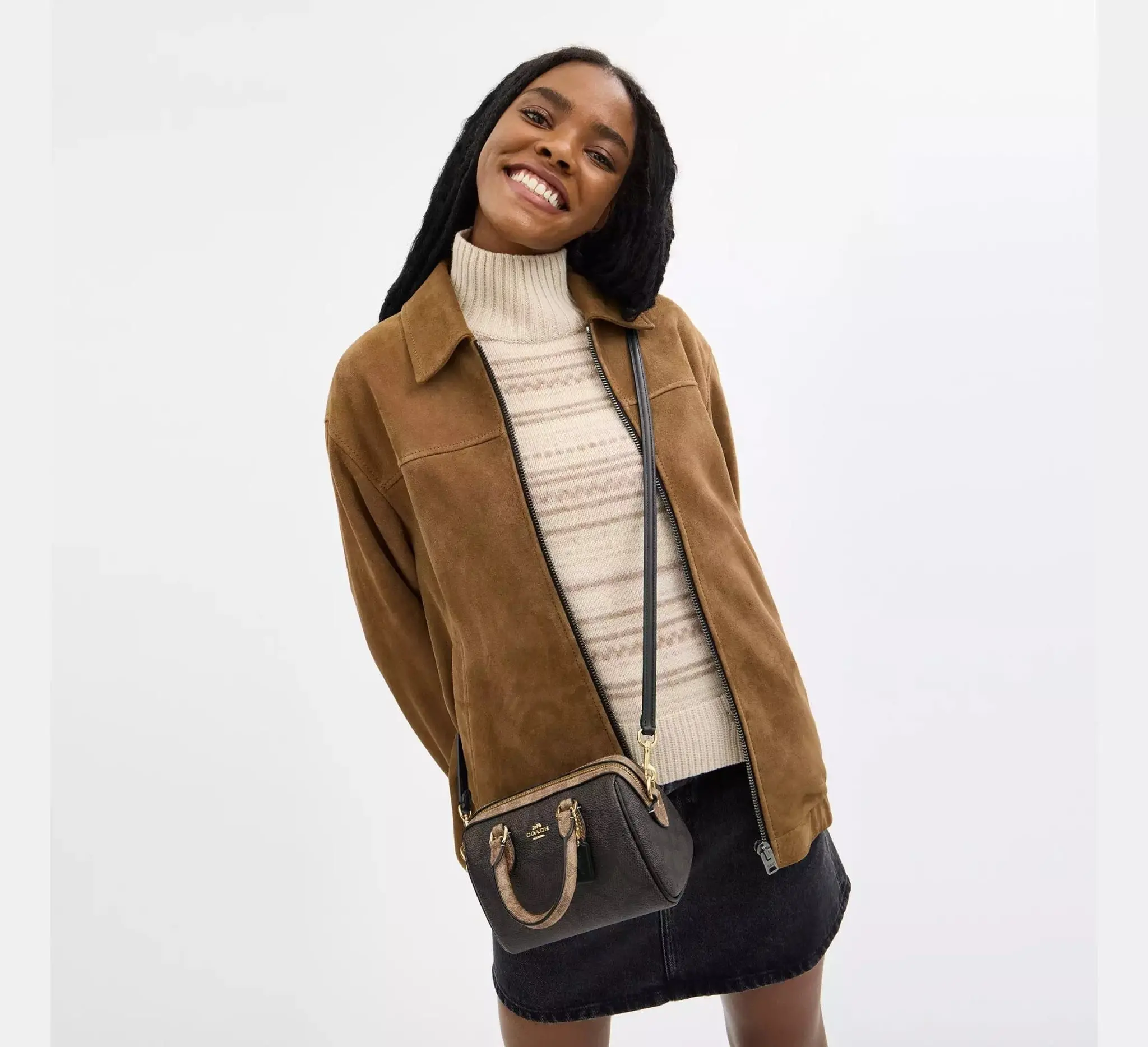 Alternative view of Túi Coach Mini Rowan Crossbody Bag 'Walnut' CAB16-IMXI8