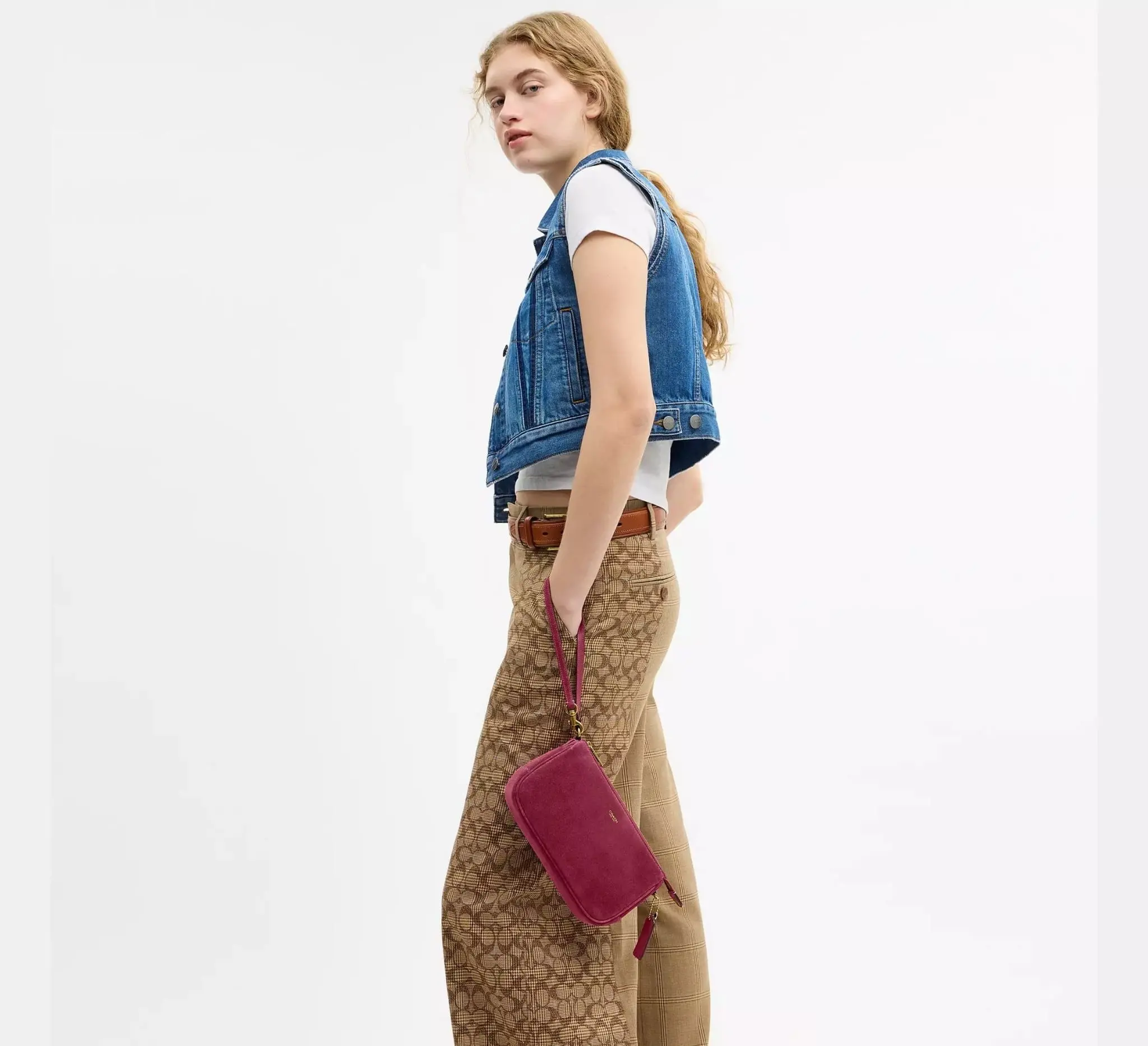 Alternative view of Túi Coach Plaza Bag 'Dark Fuchsia' CER64-B4PGB