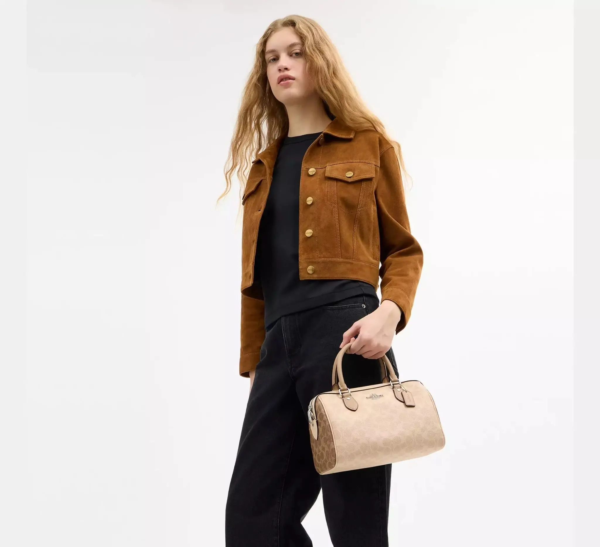 Alternative view of Túi Coach Rowan Satchel Bag 'Taupe' CW377-SVXCU