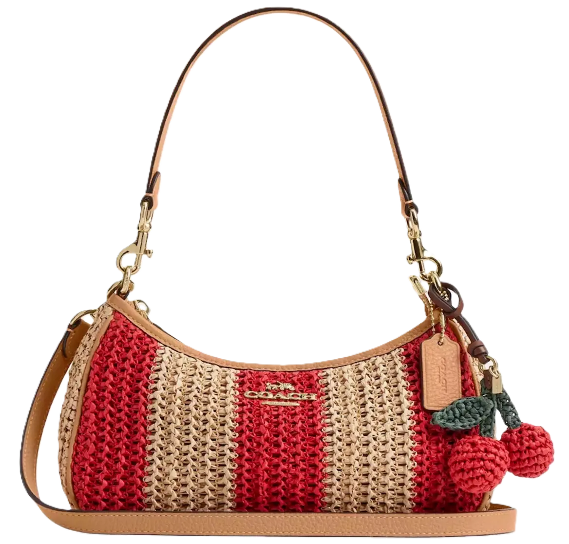 Túi Coach Teri Stripes And Charm 'Red' CER34-IMZ1Y
