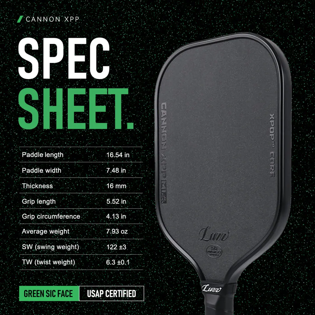Vợt Pickleball Luzz Cannon XPP M1 'Black' - Ảnh 2