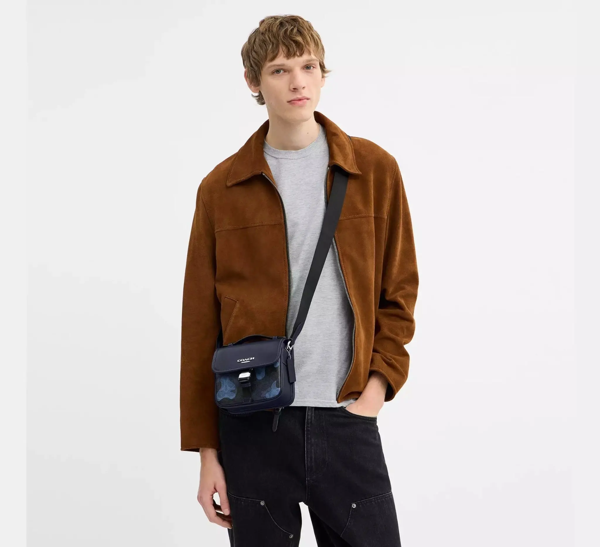 Alternative view of Túi Coach Racer Crossbody Bag 'Navy' CDC15-SVBLM